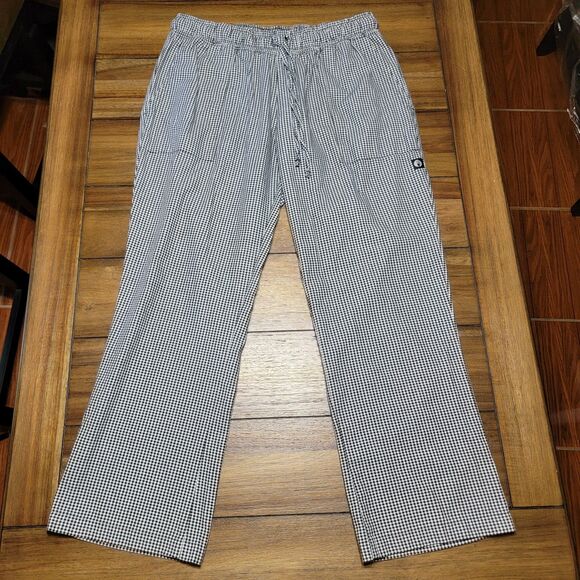 Chef Works B&W Checkered Unisex Chef Uniform Pants - Size XL - Picture 1 of 8